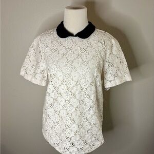 Equipment Femme Crocheted, Lace Womens Blouse size Small